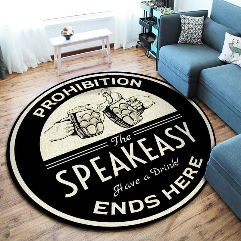 Prohibition Ends Here Round Mat Round Floor Mat Room Rugs Carpet Outdoor Rug Washable Rugs