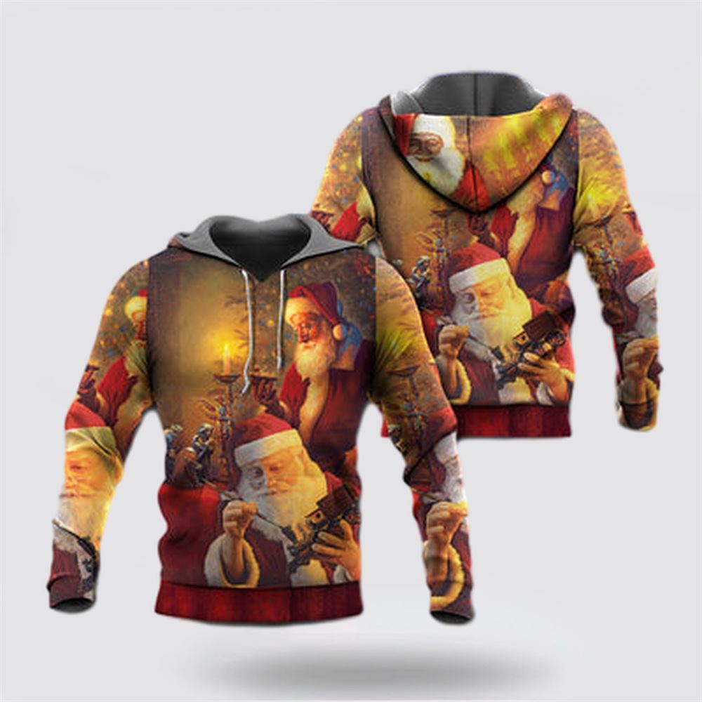 Christmas Santa Claus The Spirit of Christmas Art Style All Over Print 3D Hoodie For Men & Women, Christmas Hoodie Cute, Christmas Gift