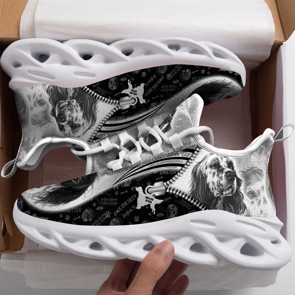 English Setter Sketch Max Soul Shoes For Men Women, Running shoes For Dog Lovers, Max Soul Shoes, Dog Shoes Running