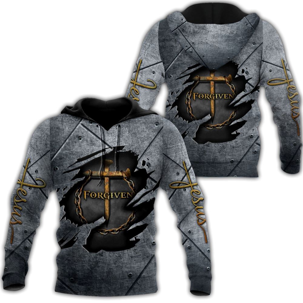 Faith in God Forgiven God 3D Hoodie For Man And Women, Jesus Printed 3D Hoodie