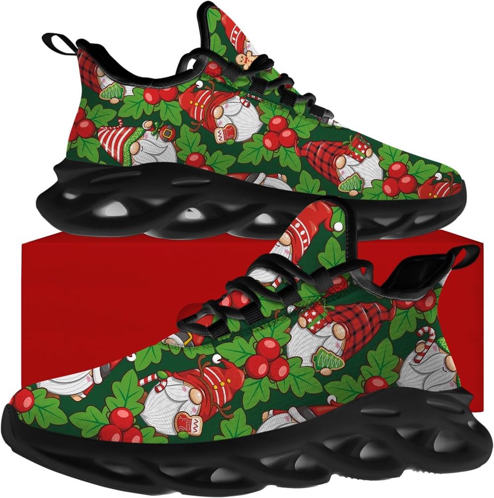 Christmas Running Shoes, Gnome Christmas Max Soul Shoes For Men Women, Christmas Shoes, Winter Fashion Shoes