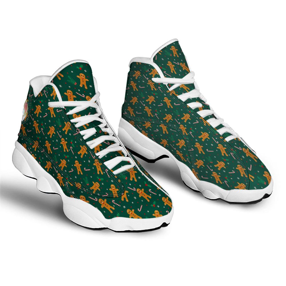 Christmas Basketball Shoes, Candy And Christmas Cookie Print Pattern Jd13 Shoes For Men Women, Christmas Fashion Shoes