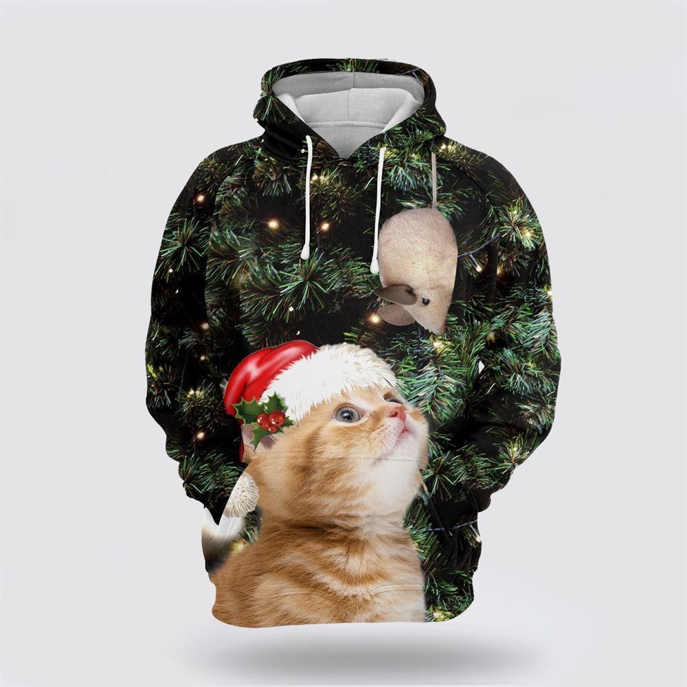 Cat Christmas All Over Print 3D Hoodie For Men And Women, Christmas Cat Hoodie, Christmas Hoodie Cute, Christmas Fashion