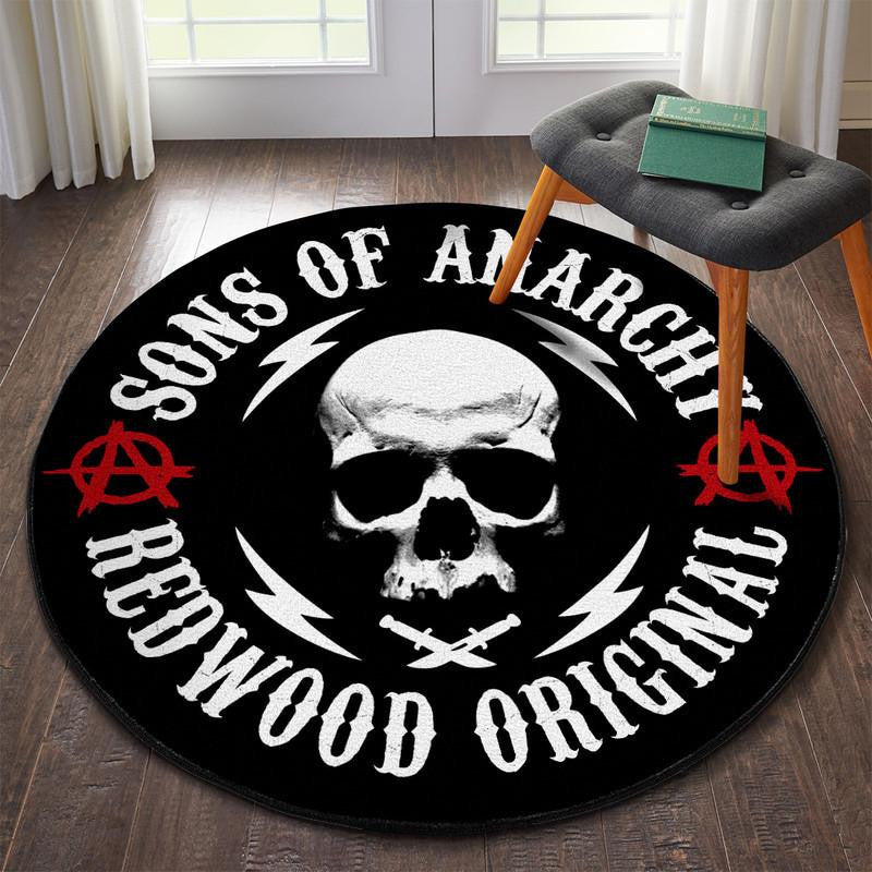 Sons Of Anarchy Chopper Motorcycle Round Mat Round Floor Mat Room Rugs Carpet Outdoor Rug Washable Rugs