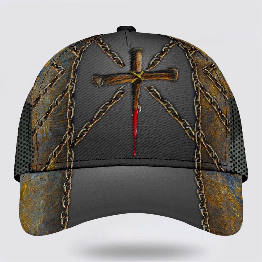 The Nail Cross Classic Hat All Over Print Baseball Cap, God Cap, Gift Ideas For Male