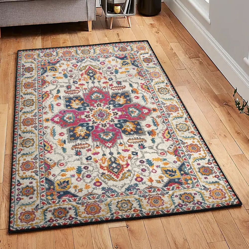 Dining Room Rug Nova Rug Rectangle Rugs Washable Area Rug Non-Slip Carpet For Living Room Bedroom