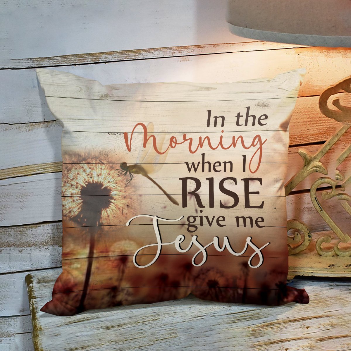 Bible Verse Pillow - Scripture Pillow - God Pillow - Give Me Jesus - Dandelion Pillowcase - Ciaocustom