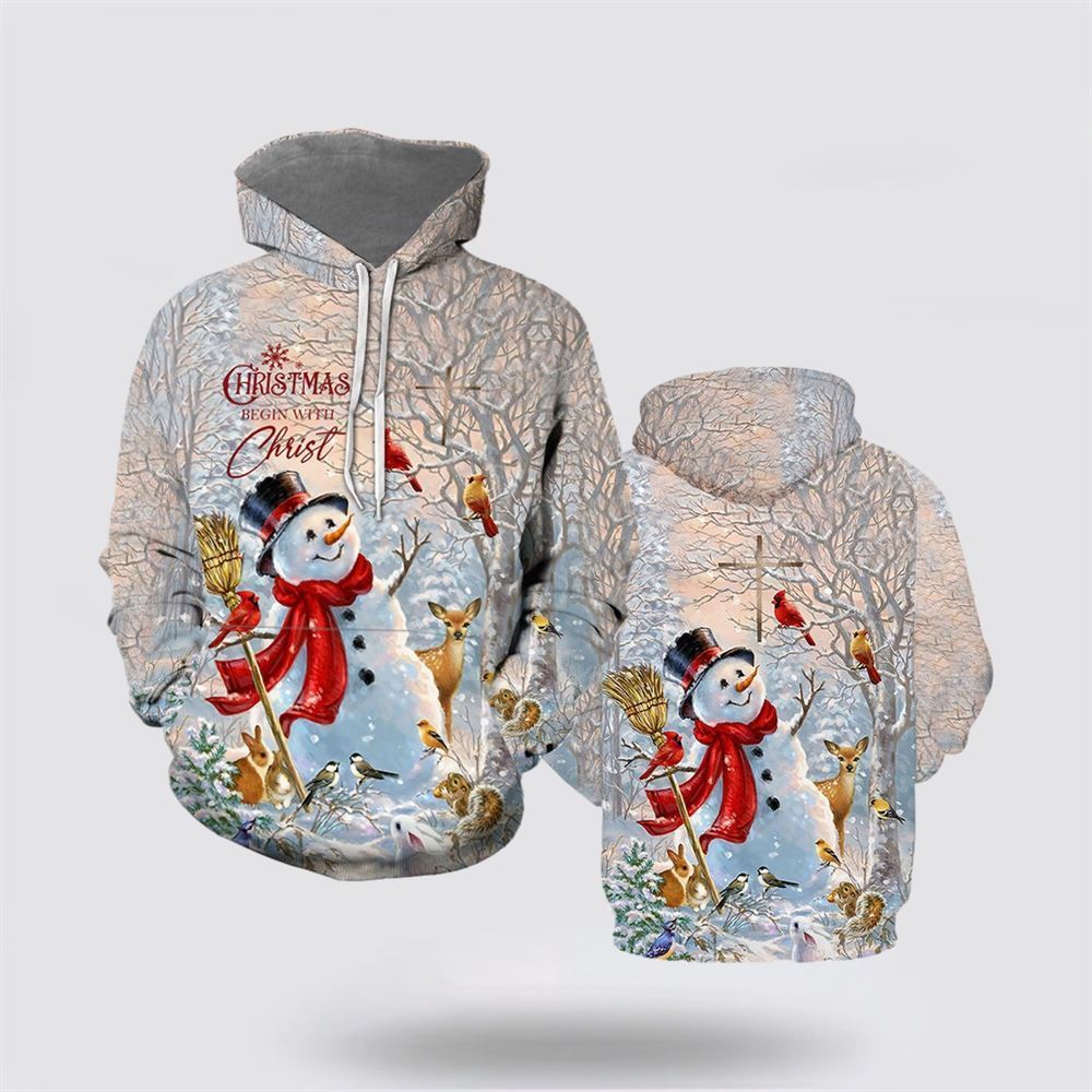 Christmas Snowman All Over Print 3D Hoodie For Men & Women, Christmas Hoodie Cute, Christmas Gift, Christmas Fashion