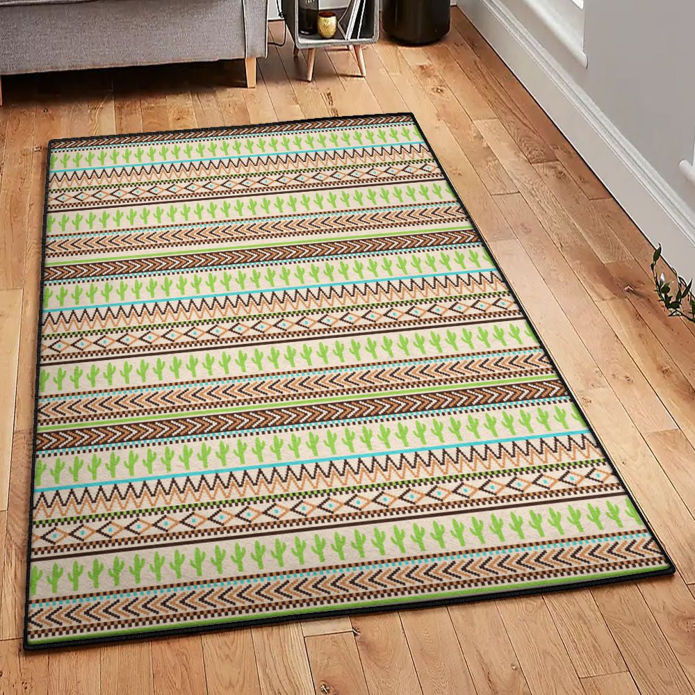 Desert Plant Bedroom Rugs Joshua Stripe Cactus Rug Rectangle Rugs Washable Area Rug Non-Slip Carpet For Living Room Bedroom