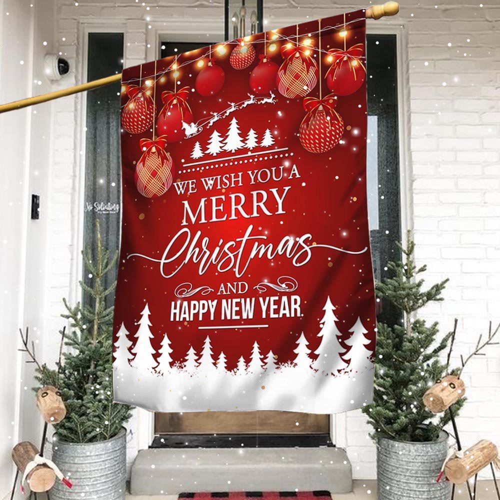 We Wish You a Merry Christmas Flag, Christmas Garden Flag, Home Decor Accessories, Christmas Outdoor Decor Ideas