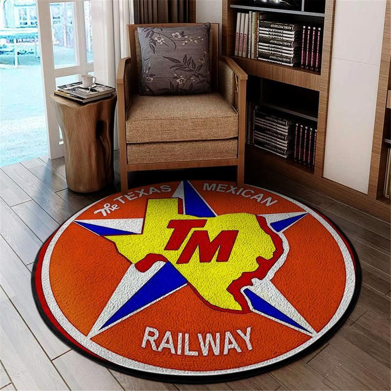 Texas Mexican Railway Living Room Round Mat Circle Rug