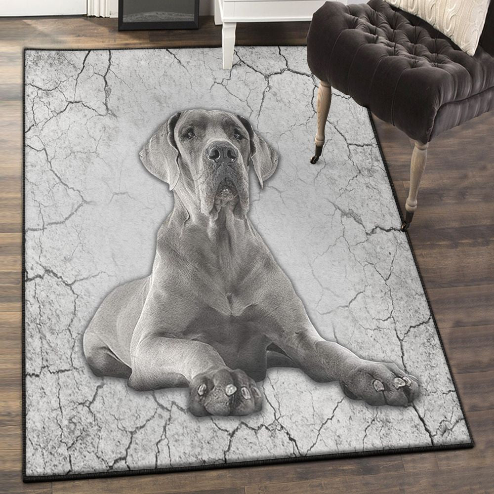 Dog Mom Modern Great Dane Dog Rug Rectangle Rugs Washable Area Rug Non-Slip Carpet For Living Room Bedroom