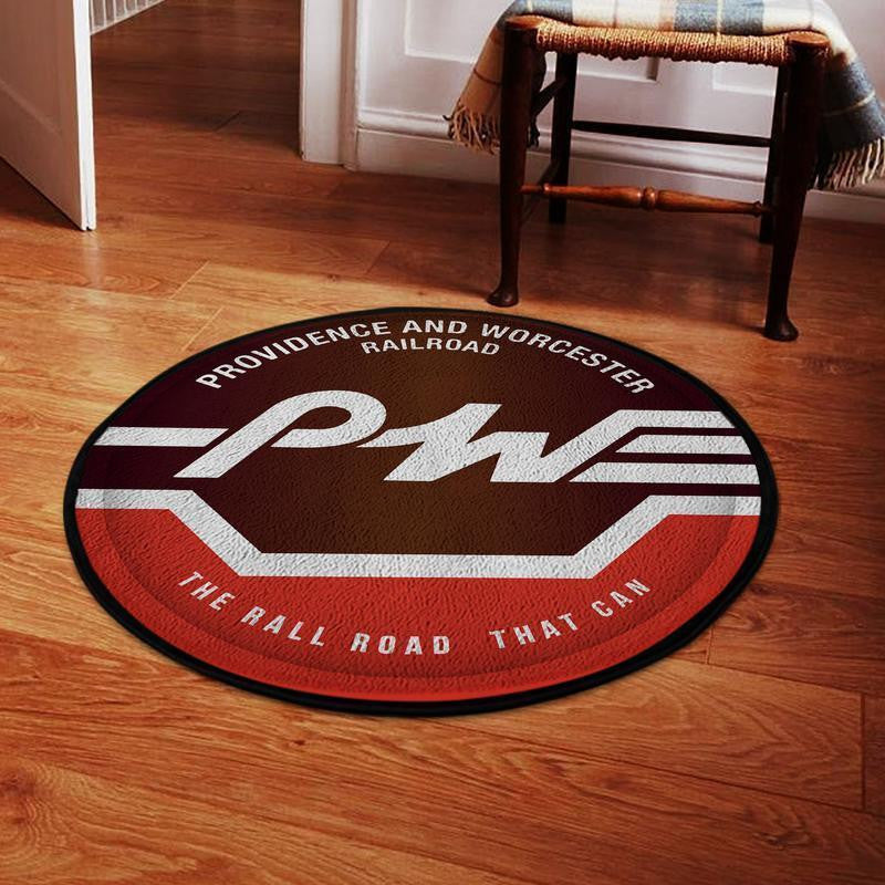 Pnw Round Mat Providence & Worcester Railroad Round Floor Mat Room Rugs Carpet Outdoor Rug Washable Rugs