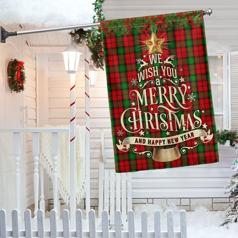 We Wish You A Merry Christmas and Happy New Year Flag, Christmas Garden Flag, Home Decor Accessories, Christmas Outdoor Decor Ideas