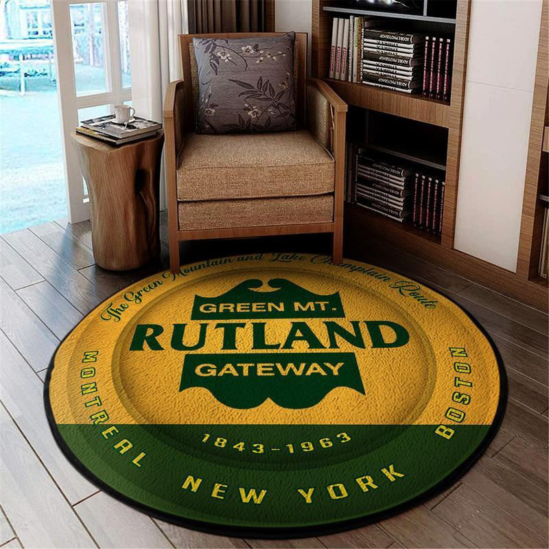 Rutland Railway Living Room Round Mat Circle Rug