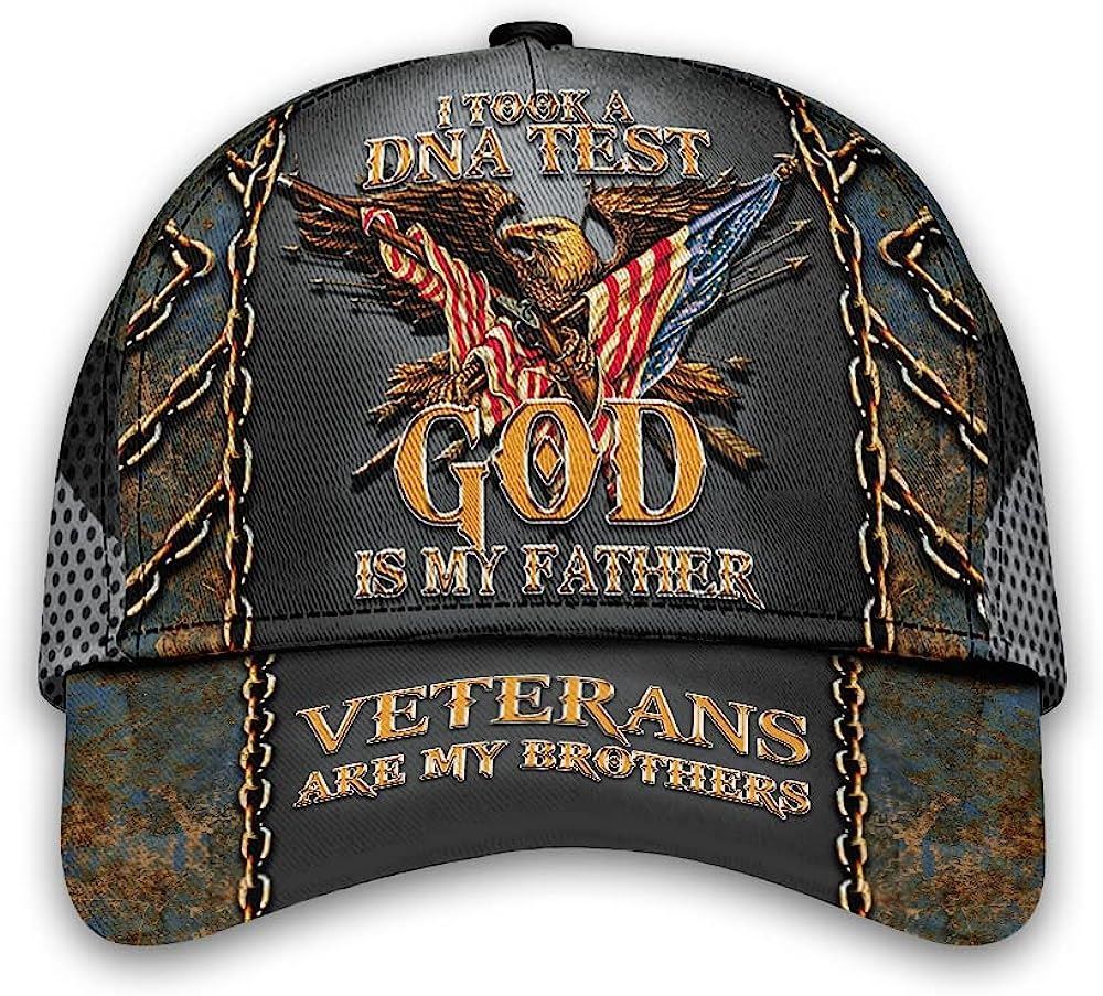 Veteran I Took A Dna Test And God Is My Father All Over Print Baseball Cap, God Cap, Gift Ideas For Male