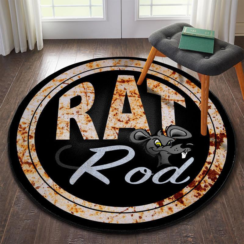 Rat Rod Round Mat Round Floor Mat Room Rugs Carpet Outdoor Rug Washable Rugs