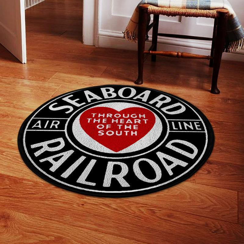 Sal Living Room Round Mat Circle Rug Sal Seaboard Air Line Railroad