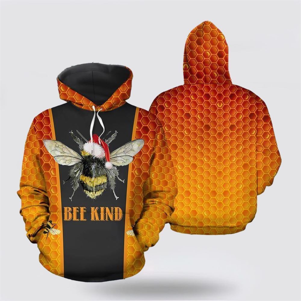 Christmas Bee Kind Tie Dye All Over Print 3D Hoodie For Men & Women, Christmas Hoodie Cute, Christmas Gift, Christmas Fashion