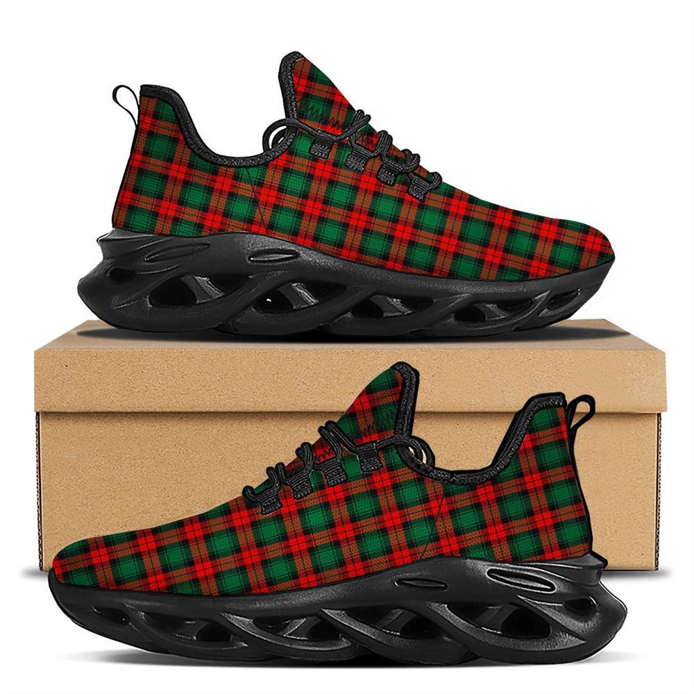 Tartan Christmas Print Pattern Black Max Soul Shoes For Men Women, Best Running Sneaker, Christmas Shoes, Winter Fashion Shoes