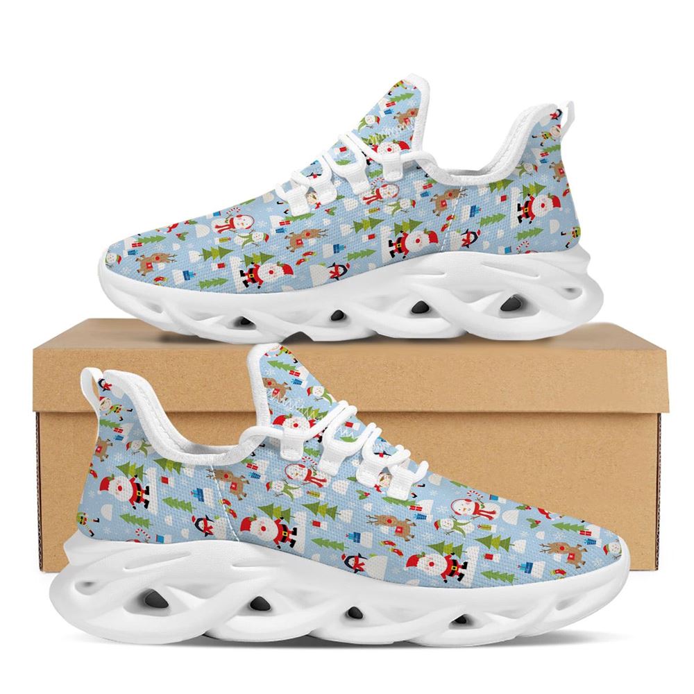 Merry Christmas Cute Print Pattern White Max Soul Shoes For Men Women, Best Running Sneaker, Christmas Shoes, Winter Fashion Shoes