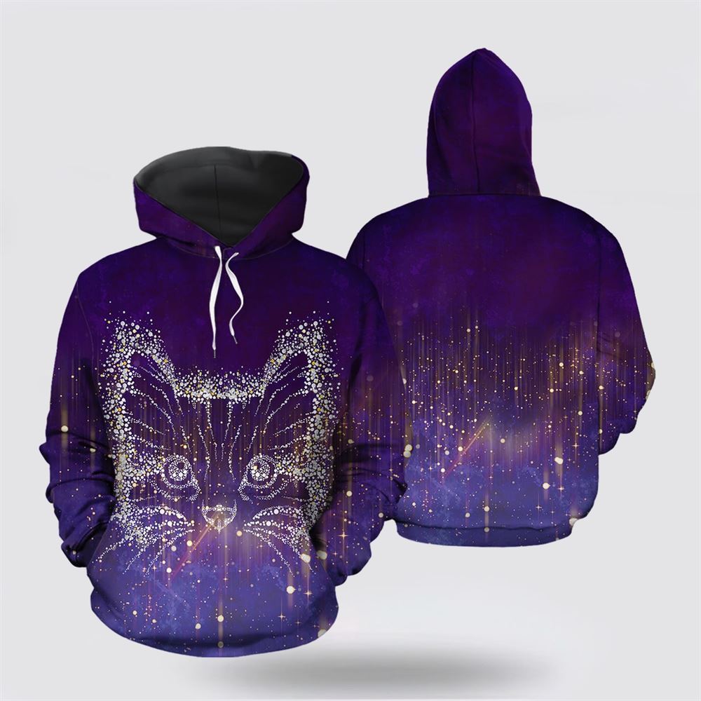 Cat Snowflake All Over Print 3D Hoodie For Men And Women, Christmas Cat Hoodie, Christmas Hoodie Cute, Christmas Fashion