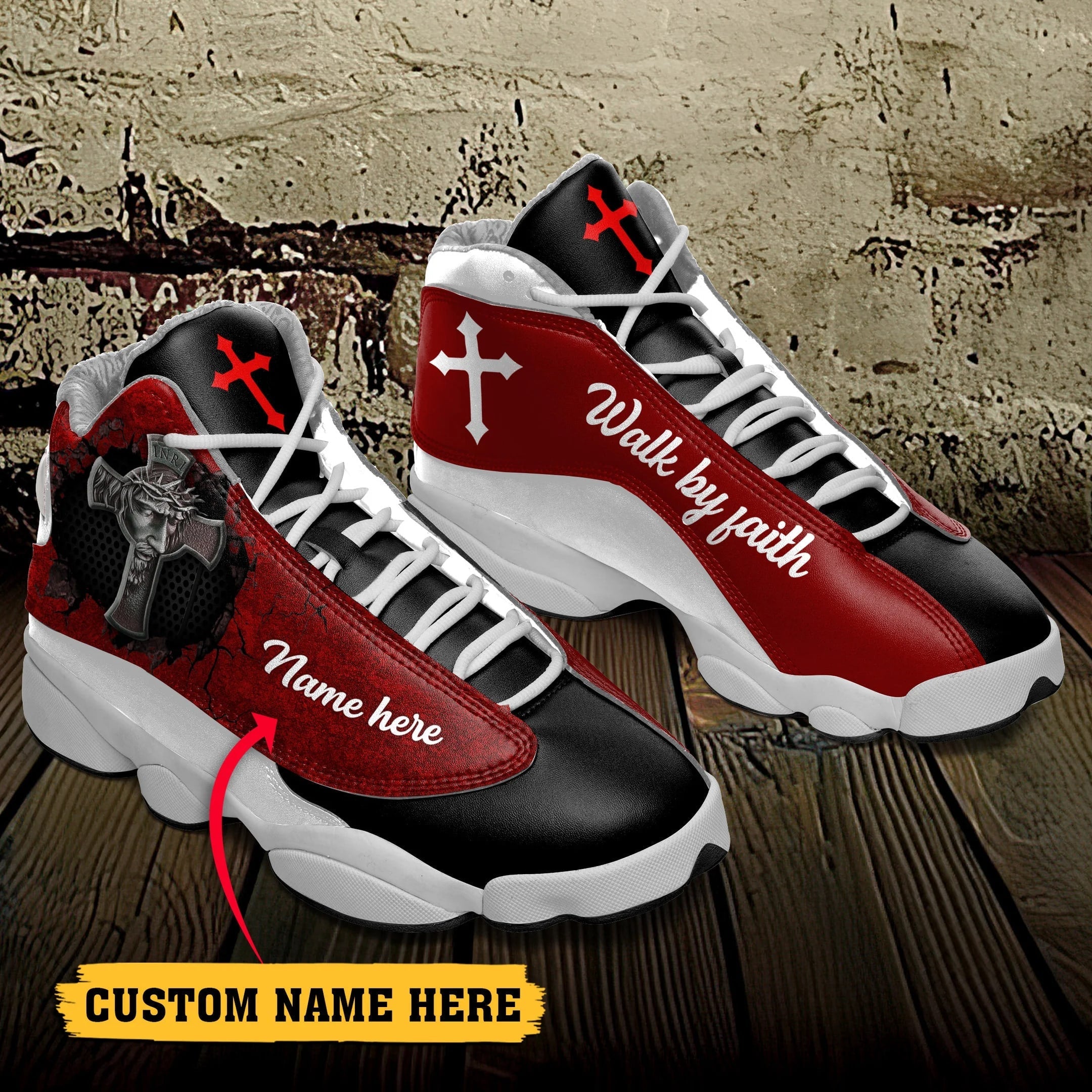 Jesus Walk By Faith Customized Jd13 Shoes For Man And Women, Christian Basketball Shoes, Gifts For Christian, God Shoes