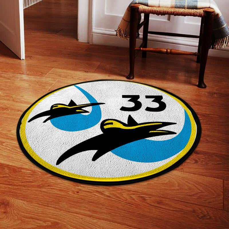 Usaf 33 Cadet Squadron Living Room Round Mat Circle Rug