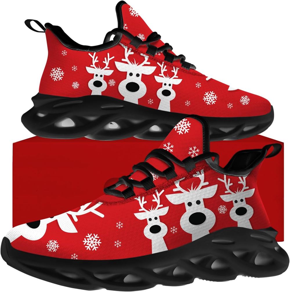 Christmas Running Shoes, Christmas Reindeer Herd Max Soul Shoes For Men Women, Christmas Shoes, Winter Fashion Shoes