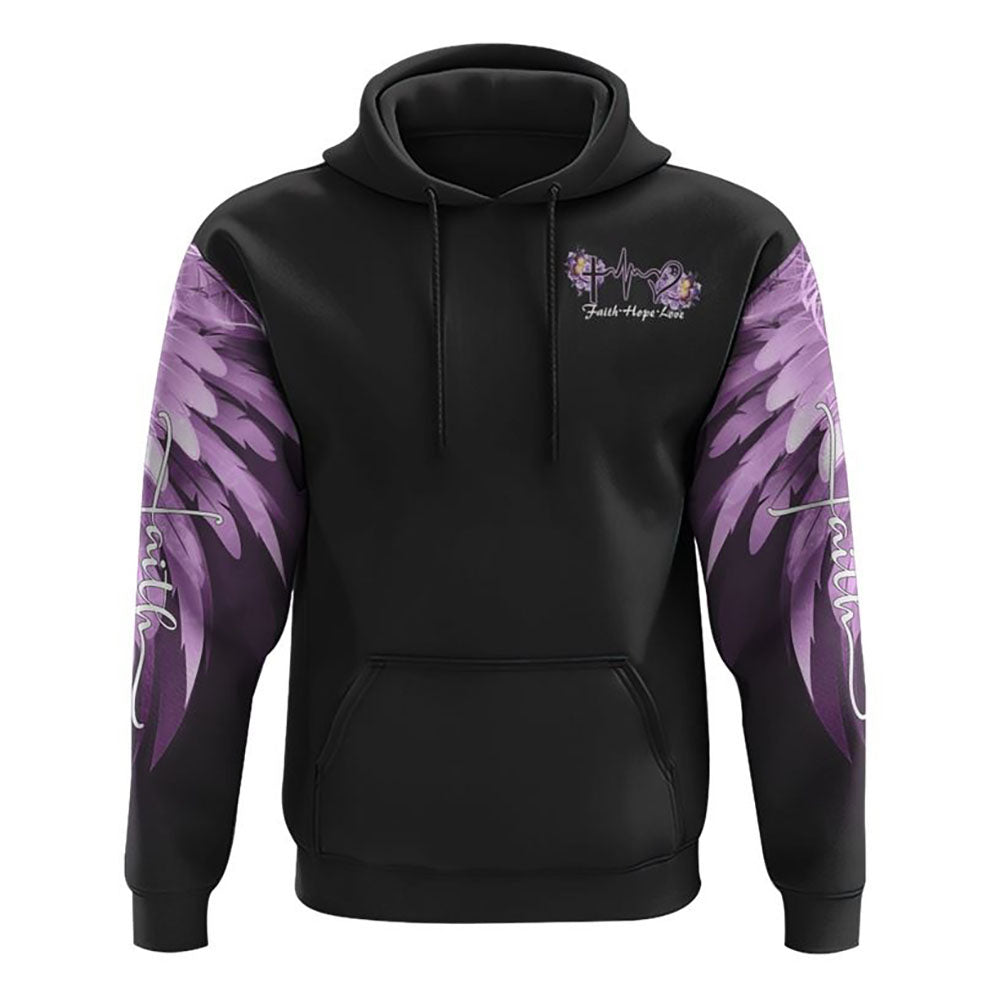 Way Maker Miracle Worker Purple Rose All Over Print 3D Hoodie, Christian Hoodie, Christian Hoodie, Bible Verse Shirt