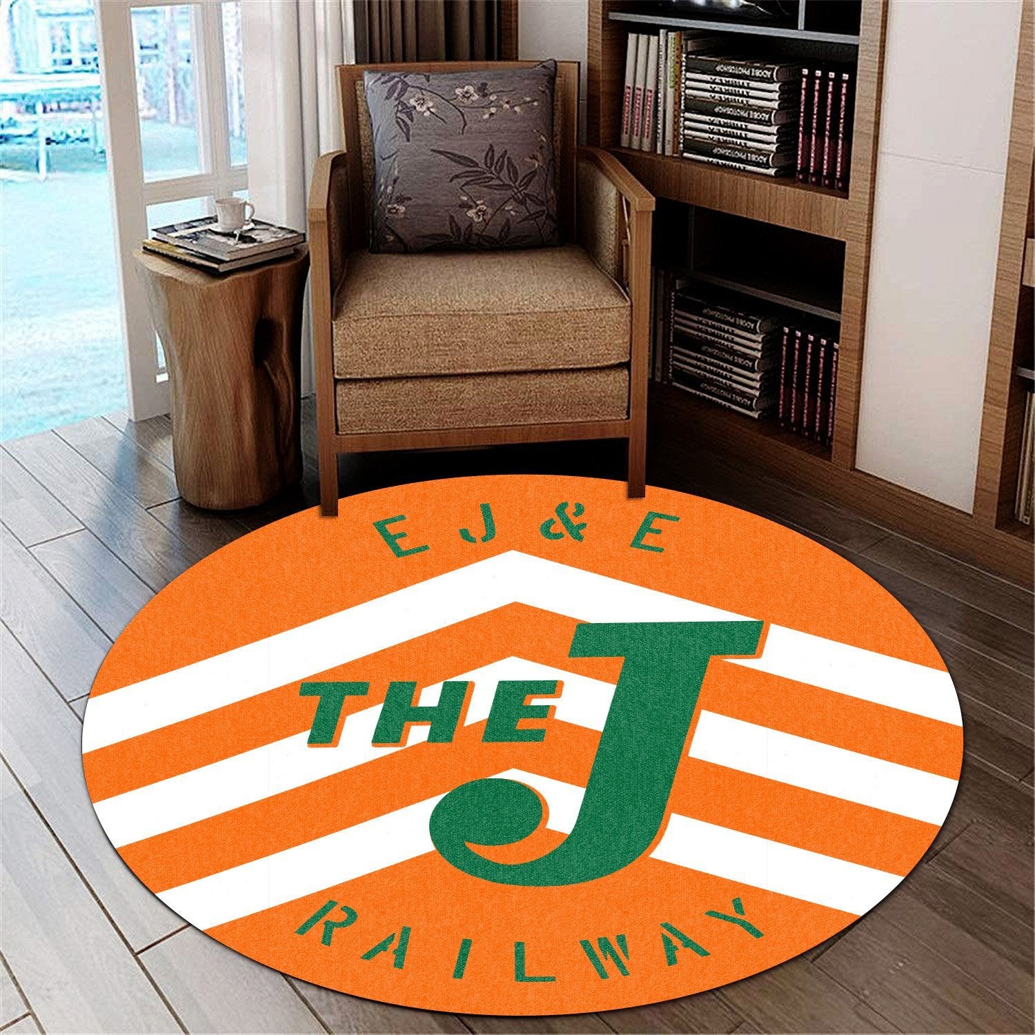 The J Joliet And Eastern Railway Round Mat Round Floor Mat Room Rugs Carpet Outdoor Rug Washable Rugs