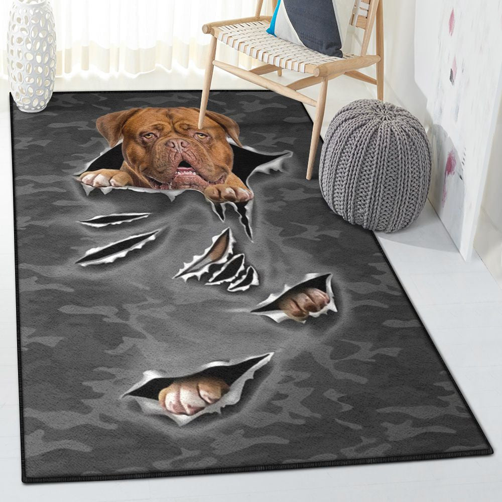 Dog Large Dogue De Bordeaux Dog Rug Rectangle Rugs Washable Area Rug Non-Slip Carpet For Living Room Bedroom