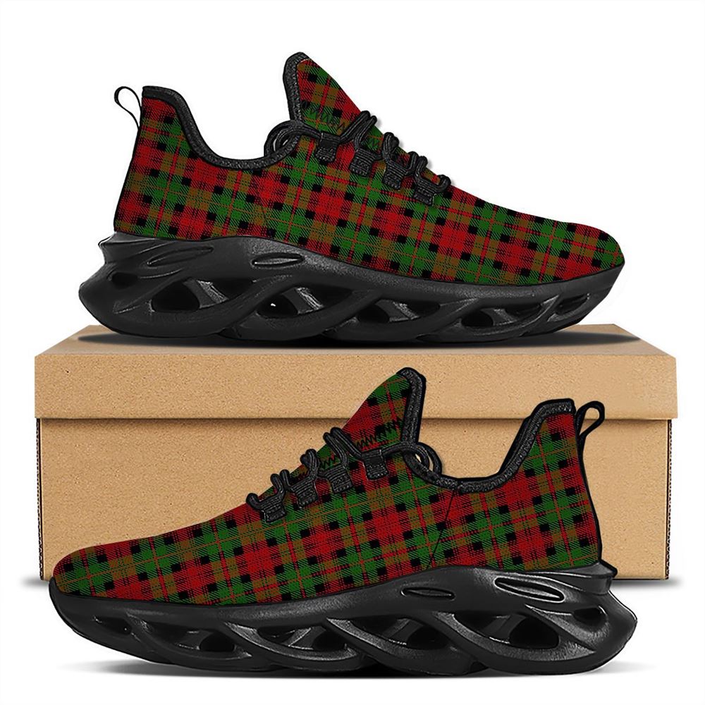 Christmas Tartan Red Plaid Black Max Soul Shoes For Men Women, Best Running Sneaker, Christmas Shoes, Winter Fashion Shoes