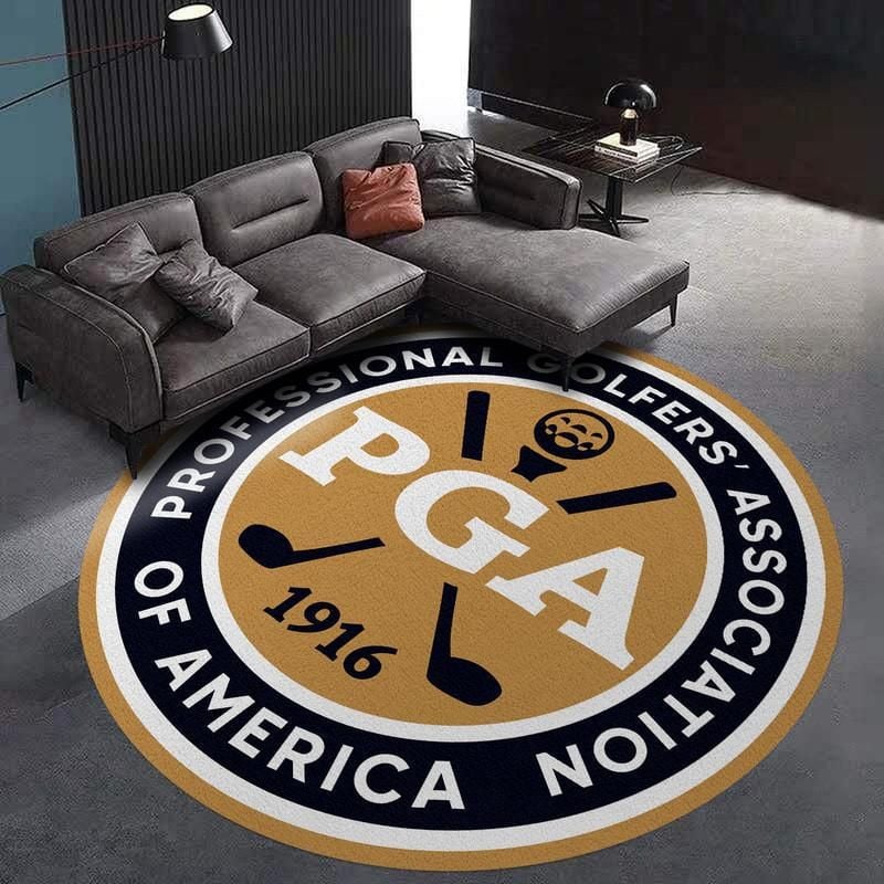 PGA Golf Living Room Round Mat Circle Rug