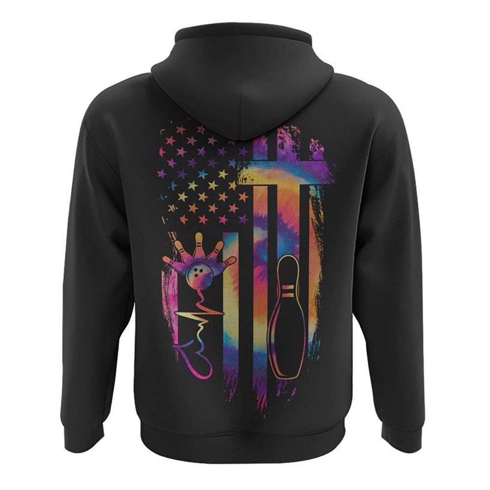 Faith Bowling Tie Dye Flag All Over Print 3D Hoodie, Christian Hoodie, Christian Sweatshirt, Bible Verse Shirt