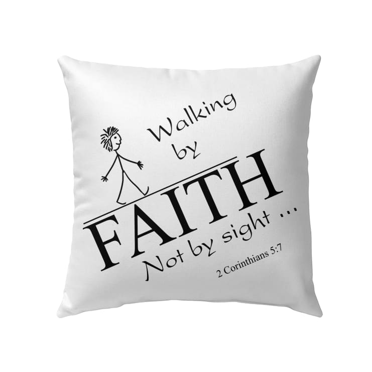 2 Corinthians 57 Walking By Faith Not By Sight Bible Verse Pillow