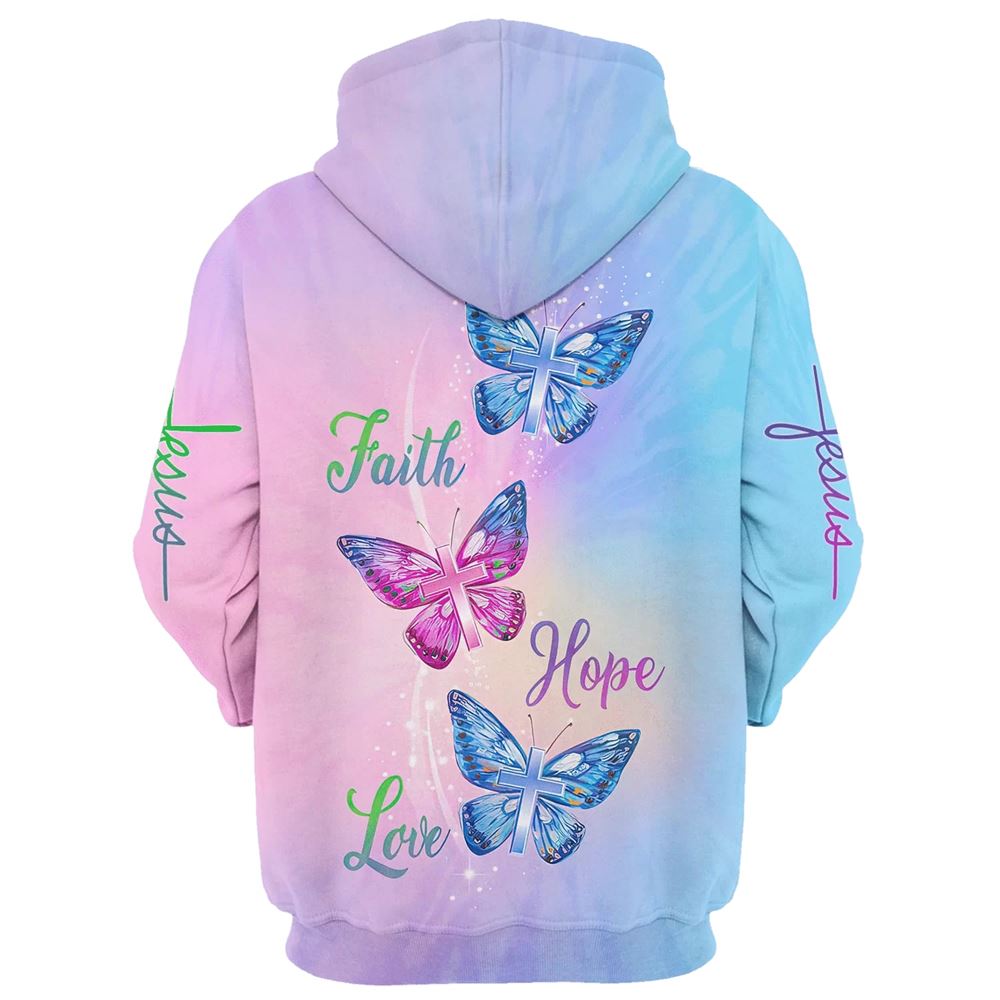 Faith Hope Love 3D Hoodie For Men & Women, God 3D Printed Hoodie, Christian Apparel Hoodies