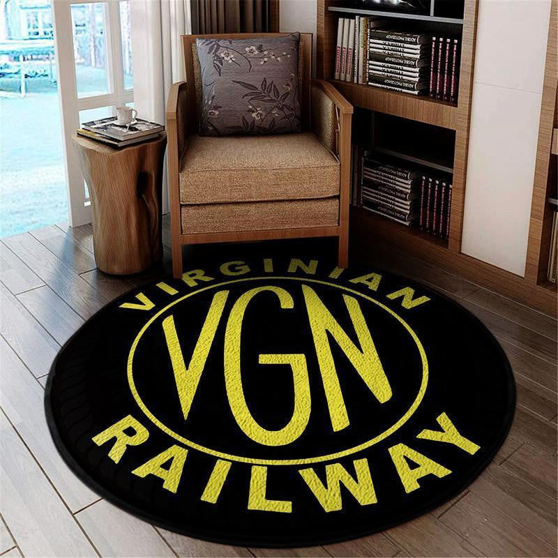 Virginian Living Room Round Mat Circle Rug Virginian Railway