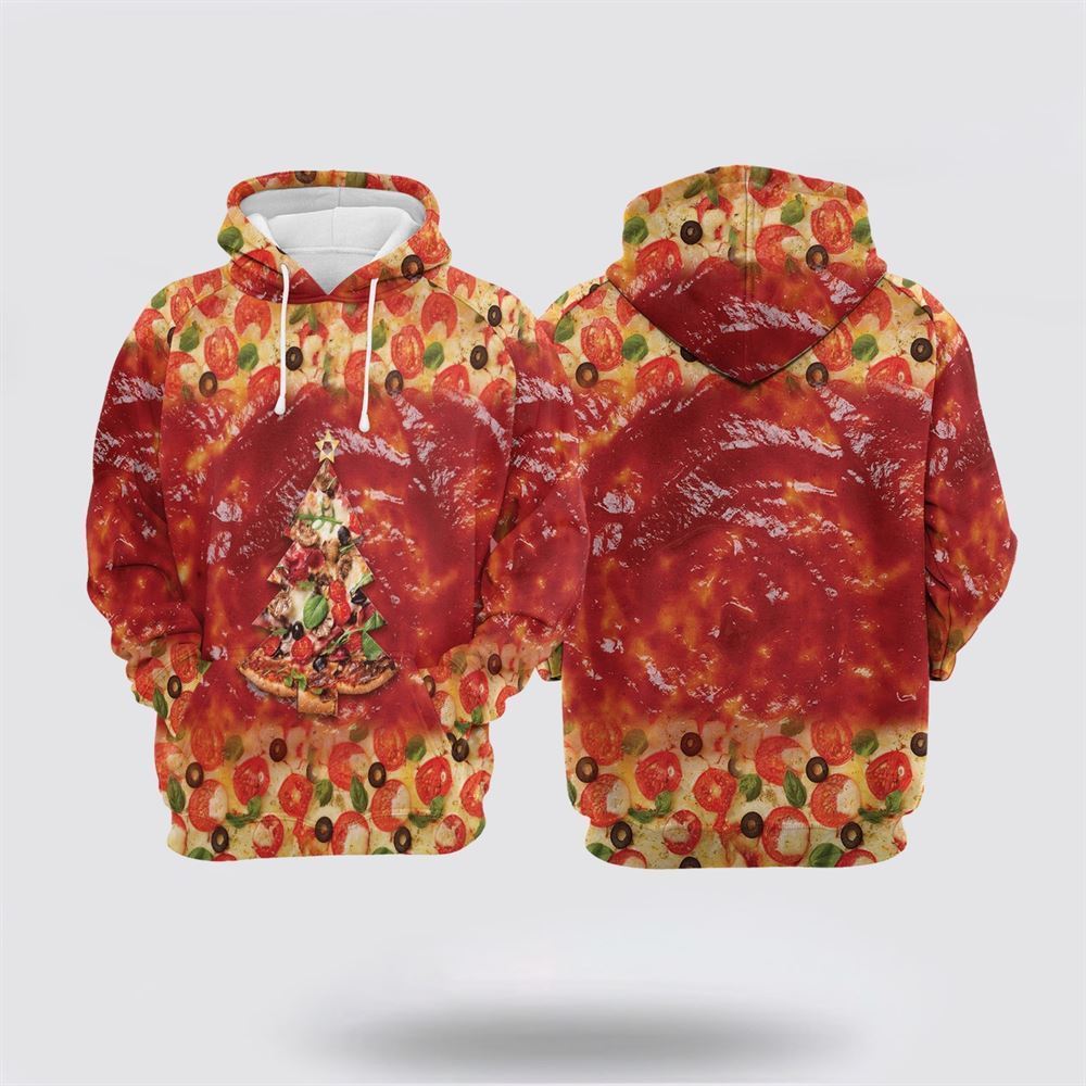 All I Want for Christmas is Pizza All Over Print 3D Hoodie For Men & Women, Christmas Hoodie Cute, Christmas Gift, Christmas Fashion