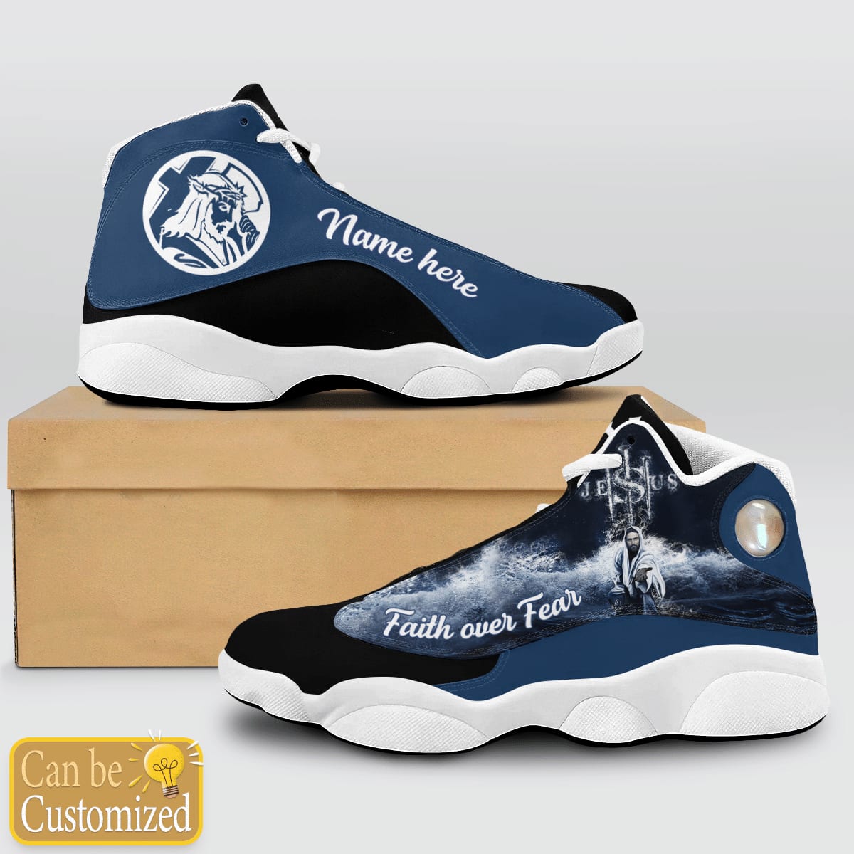 Jesus Faith Over Fear Customized Jd13 Shoes For Man And Women, Christian Basketball Shoes, Gifts For Christian, God Shoes