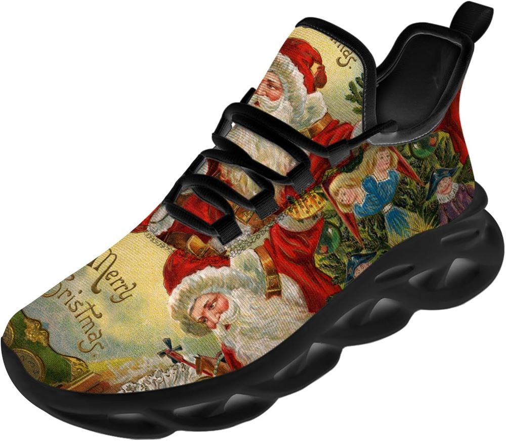 Christmas Running Shoes, Santa Claus And The Children Merry Christmas Max Soul Shoes For Men Women, Christmas Shoes, Winter Fashion Shoes