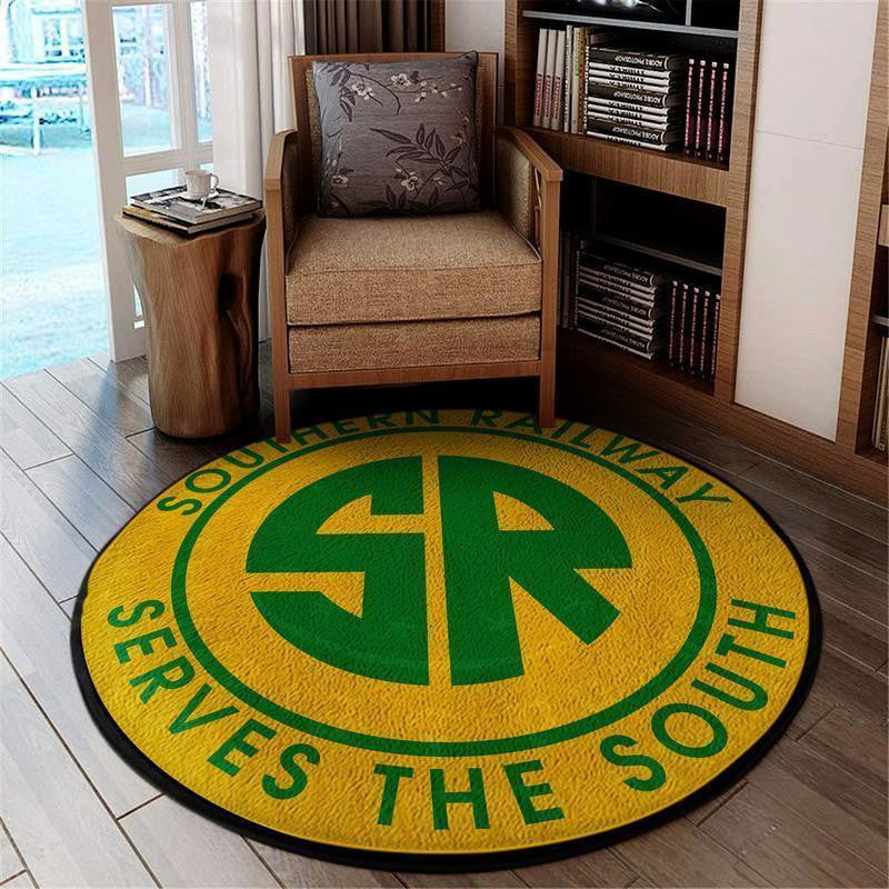 Southern Round Mat Sou Southern Railway Round Floor Mat Room Rugs Carpet Outdoor Rug Washable Rugs