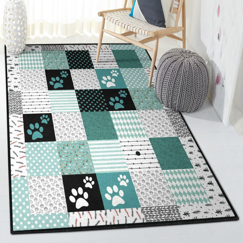 Dog Lovers Dog Rug Rectangle Rugs Washable Area Rug Non-Slip Carpet For Living Room Bedroom