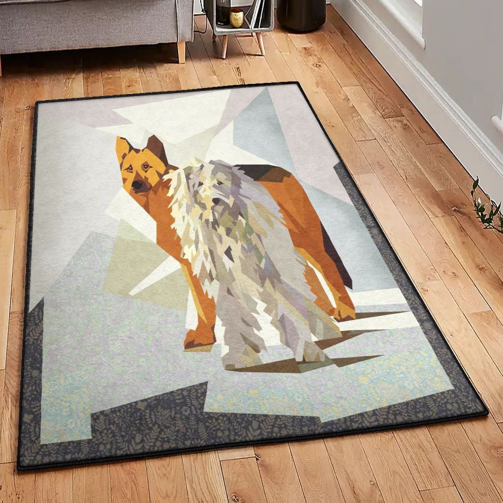 Dog Rugs Dogs Rug Rectangle Rugs Washable Area Rug Non-Slip Carpet For Living Room Bedroom