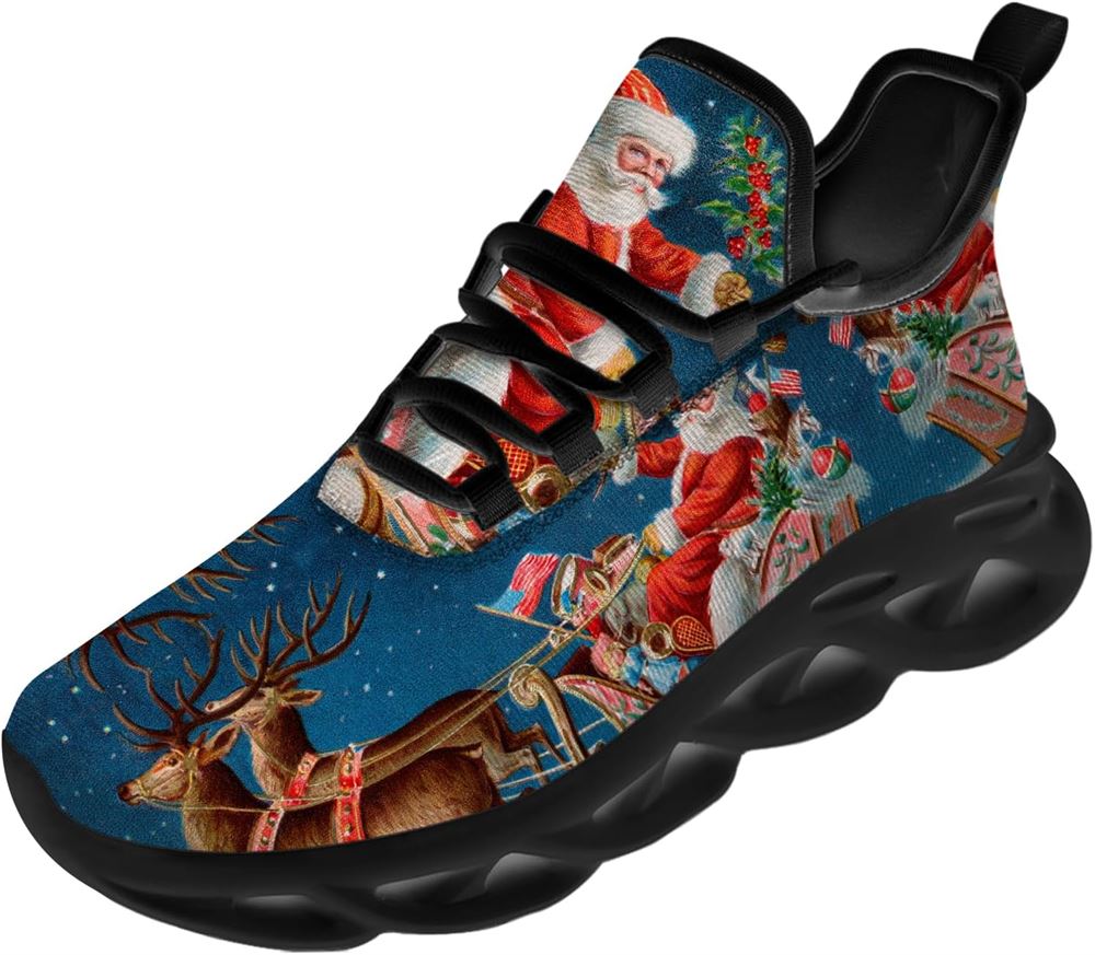 Christmas Running Shoes, Santa Claus Is Coming Max Soul Shoes For Men Women, Christmas Shoes, Winter Fashion Shoes