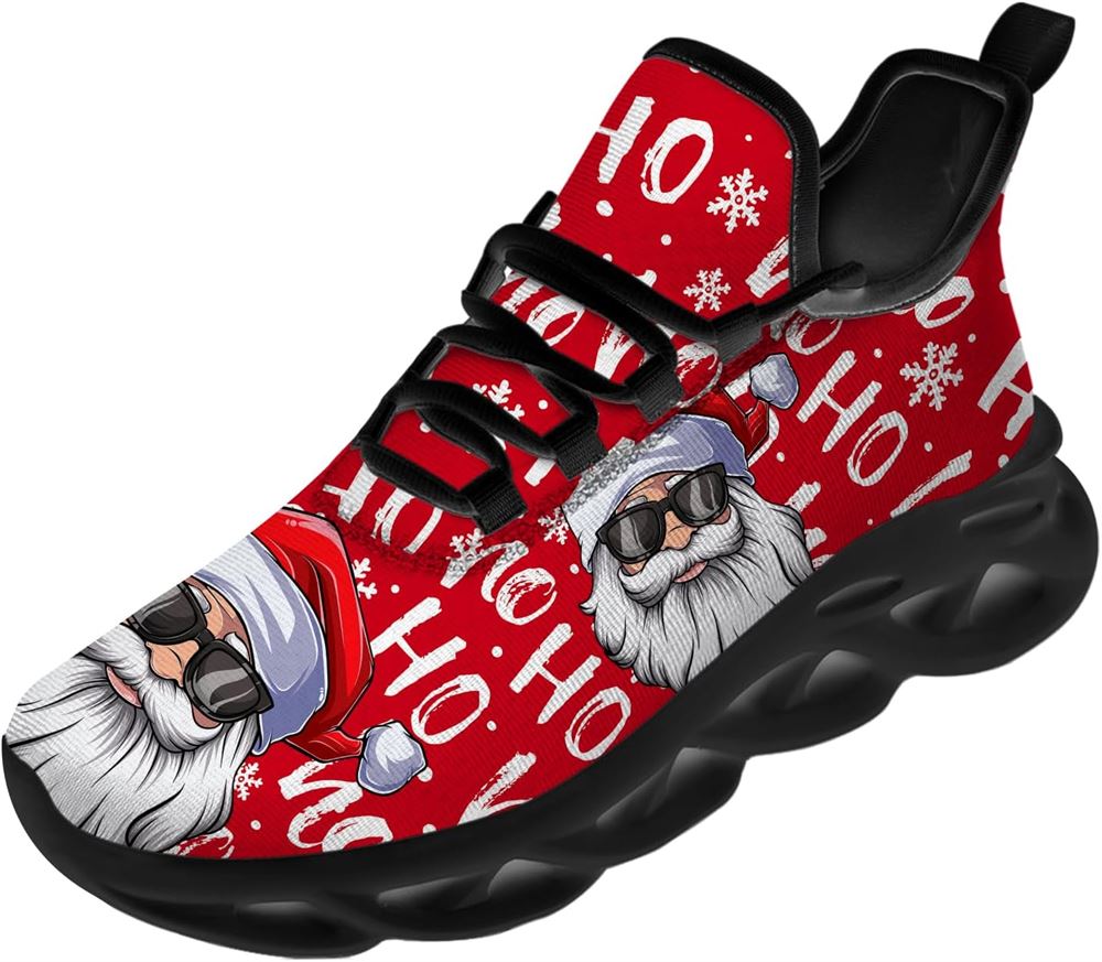 Christmas Running Shoes, Santa Claus Hohoho Max Soul Shoes For Men Women, Christmas Shoes, Winter Fashion Shoes