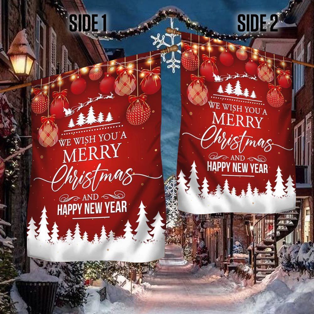 We Wish You a Merry Christmas Flag, Christmas Garden Flag, Home Decor Accessories, Christmas Outdoor Decor Ideas