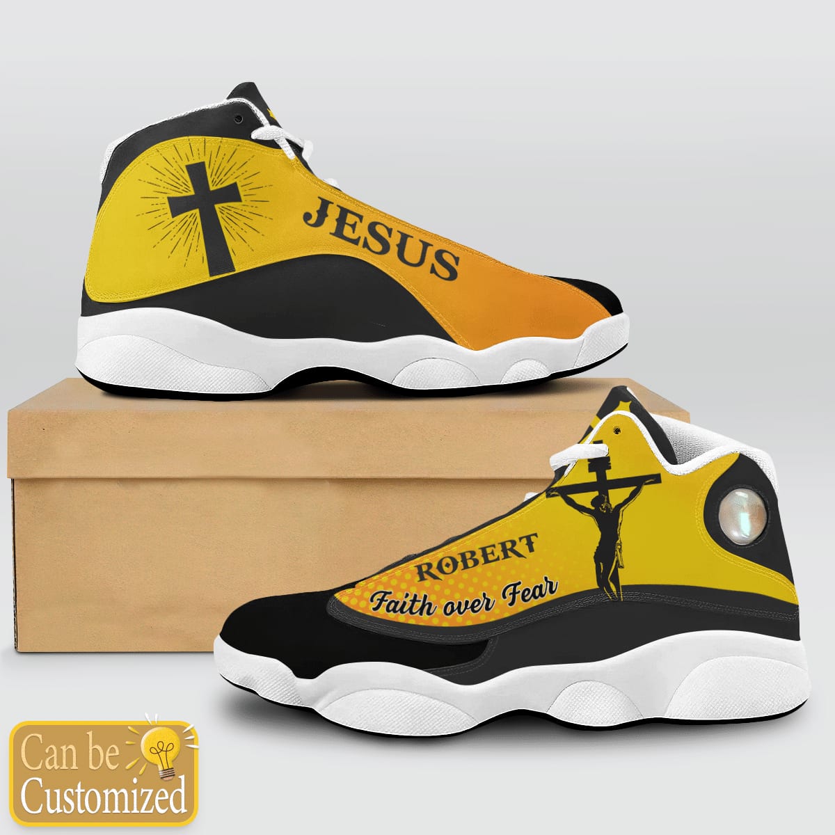 Jesus Faith Over Fear Custom Name Jd13 Shoes For Man And Women, Christian Basketball Shoes, Gifts For Christian, God Shoes