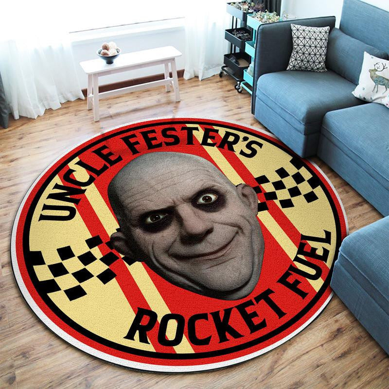 Uncle Fester'S Rocket Fuel Round Mat Round Floor Mat Room Rugs Carpet Outdoor Rug Washable Rugs