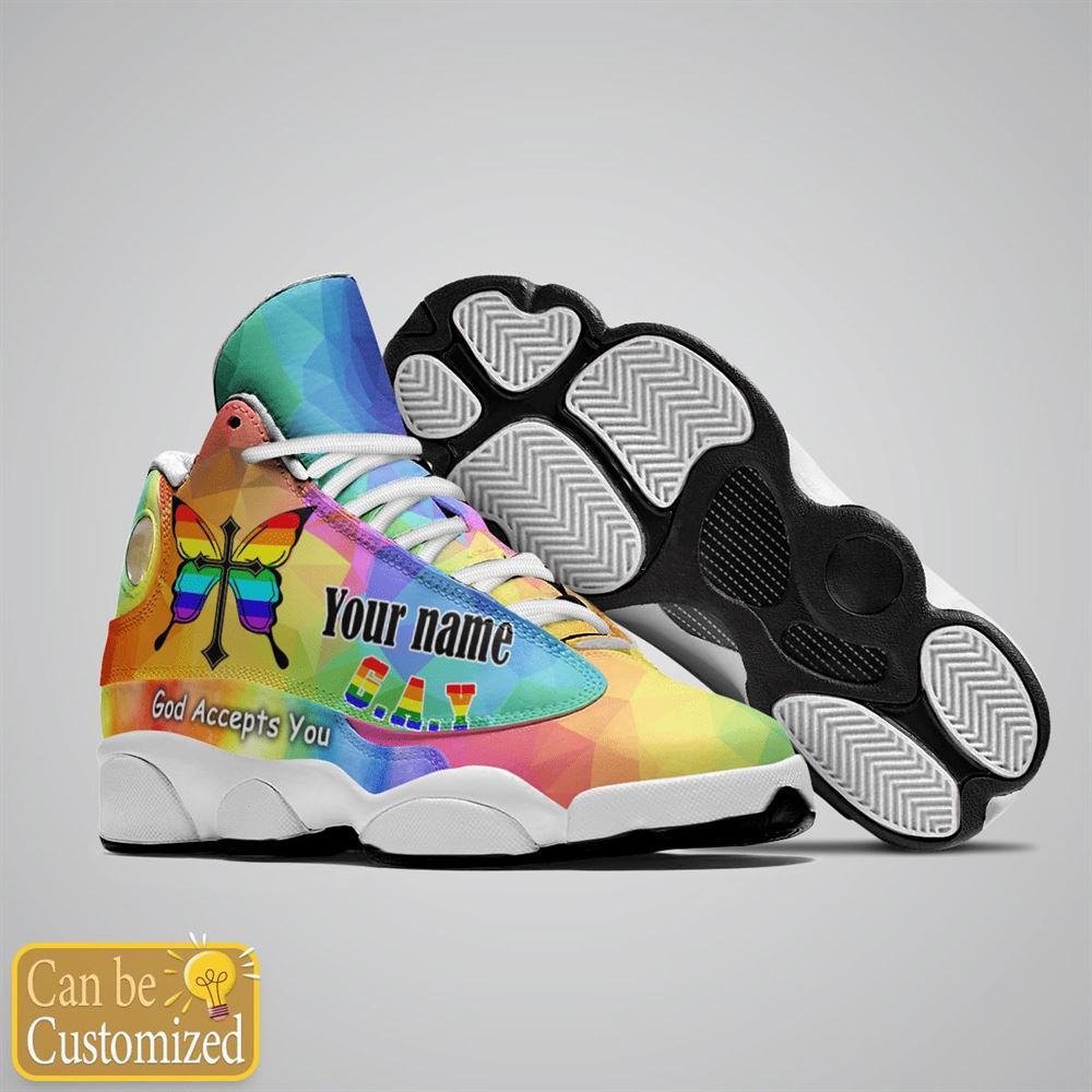 God Accept You Lgbt Jesus Custom Name Jd13 Shoes For Man And Women, Christian Basketball Shoes, Gifts For Christian, God Shoes